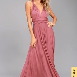 3x Lulus Tricks of The Trade Rusty Rose Bridesmaid Dress x3